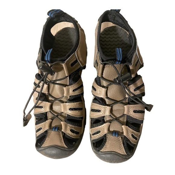Eddie Bauer Men\'s Water Sandal tan brown black waterproof outdoor sandals hiking